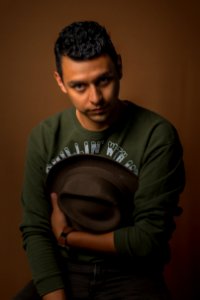 man in green long sleeve shirt