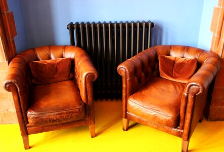 Leather interior furniture photo