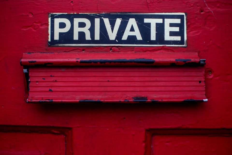 private signage door