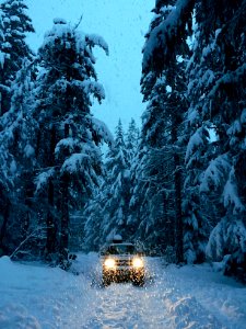 Snow, Jeep, Car photo