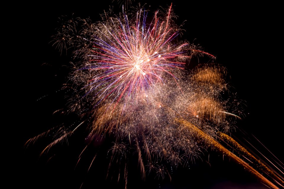 red and yellow fireworks display during nighttime