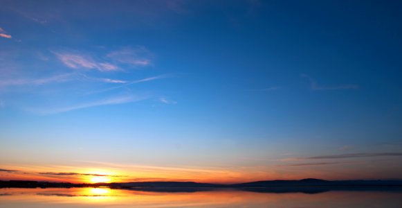 silhouette photo of sunset view