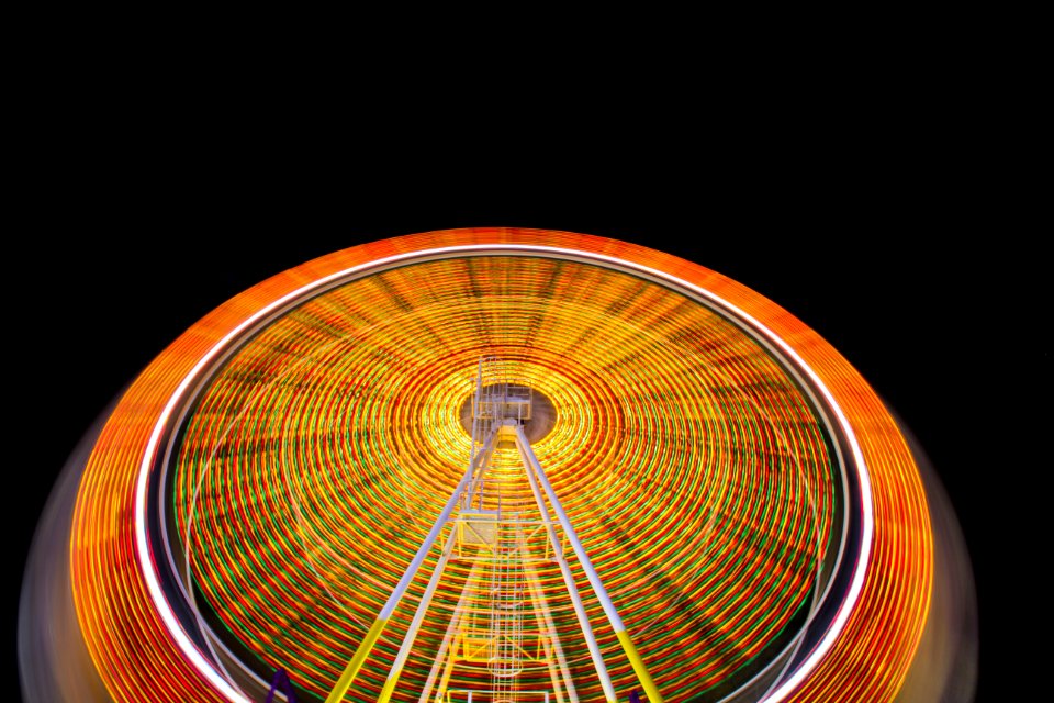 time lapse photography of ferris wheel