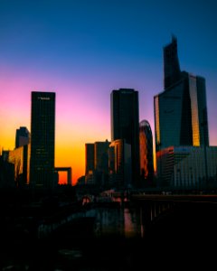 Office, Sunset, Gare paris la dfense photo