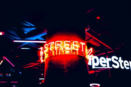 lighted Street neon sign photo