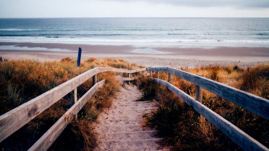 stairs through beach
