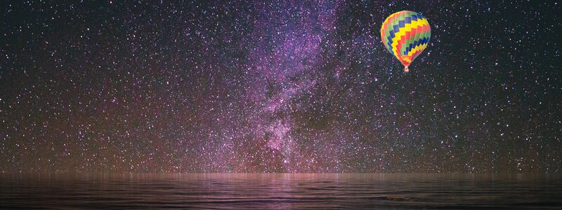 Balloon banner header