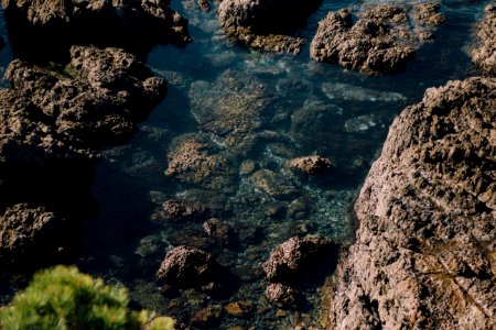 rocks in body of water at daytime