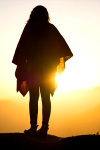 silhouette photo of woman photo