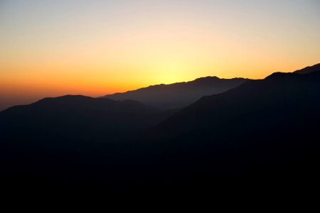 silhouette of mountains photo