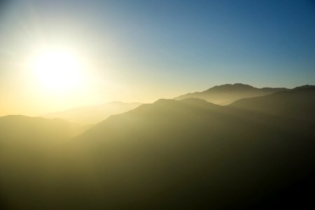 silhouette of mountain during daytime