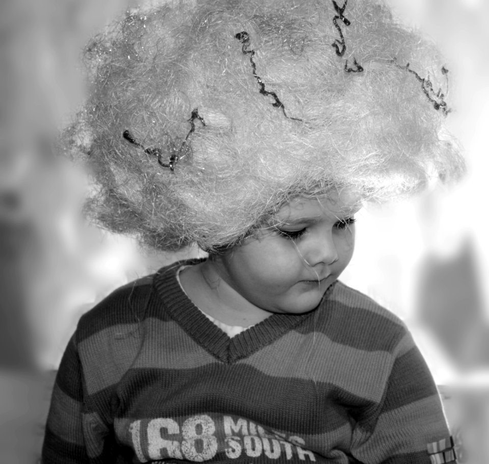 Portrait, Child, Boy wig