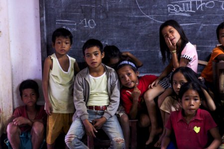 Laos, Classroom, Children photo