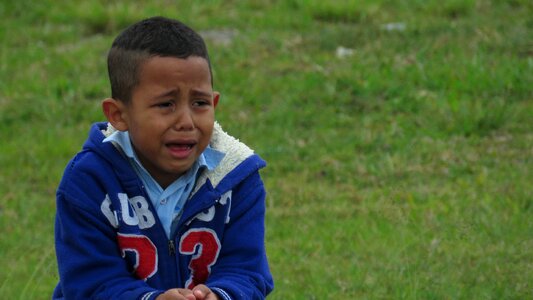 Kid lost emotions photo