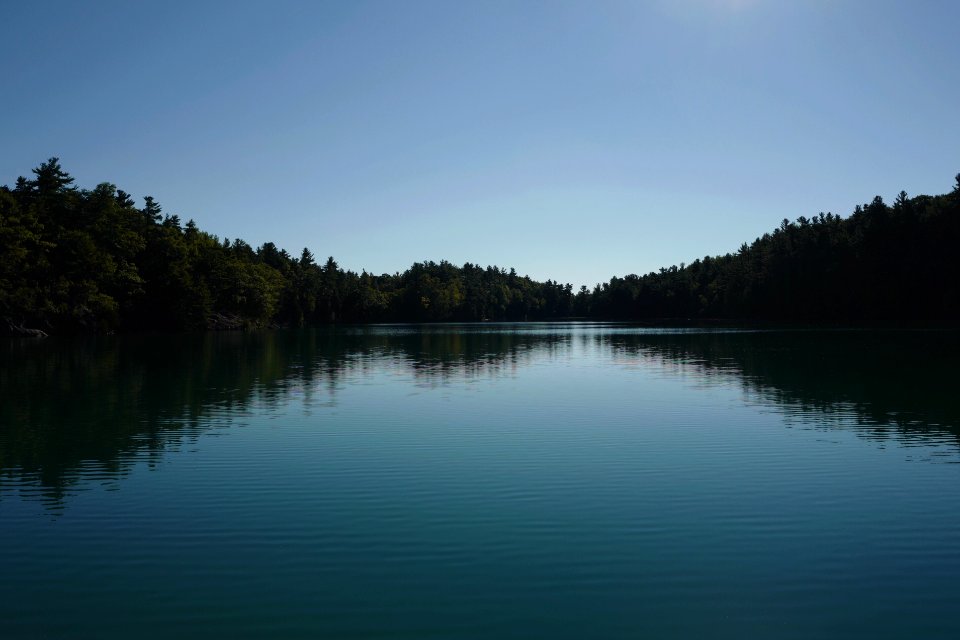 Pink lake, Gatineau, Canada