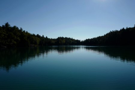 Pink lake, Gatineau, Canada