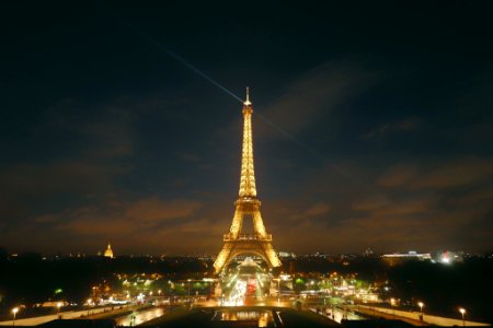 Eiffel Tower during night time photo