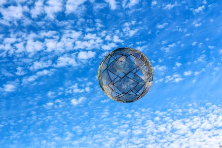 Ball, Metal, Sky