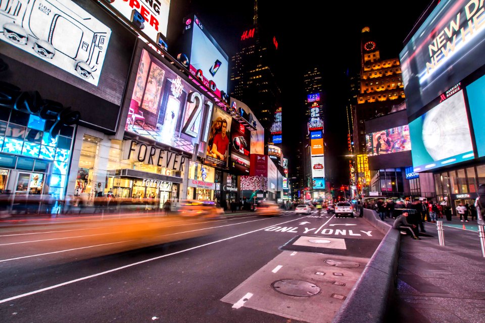 timelapse photography of New York Times Square