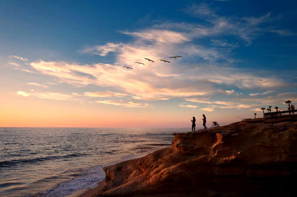 Sunset, Ocean, San diego photo