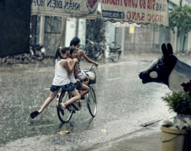 Vinh long, Vietnam, Rainy photo