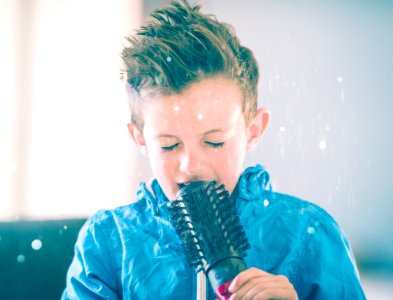 Young boy, Dream, Singing photo