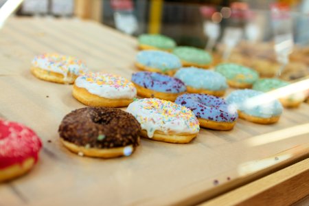 selective focus photo of doughnuts photo