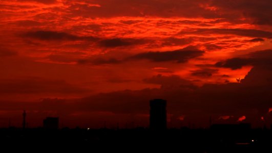 Rooftop, Evening, Dark
