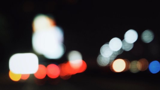 Bokeh, Lights, Car photo