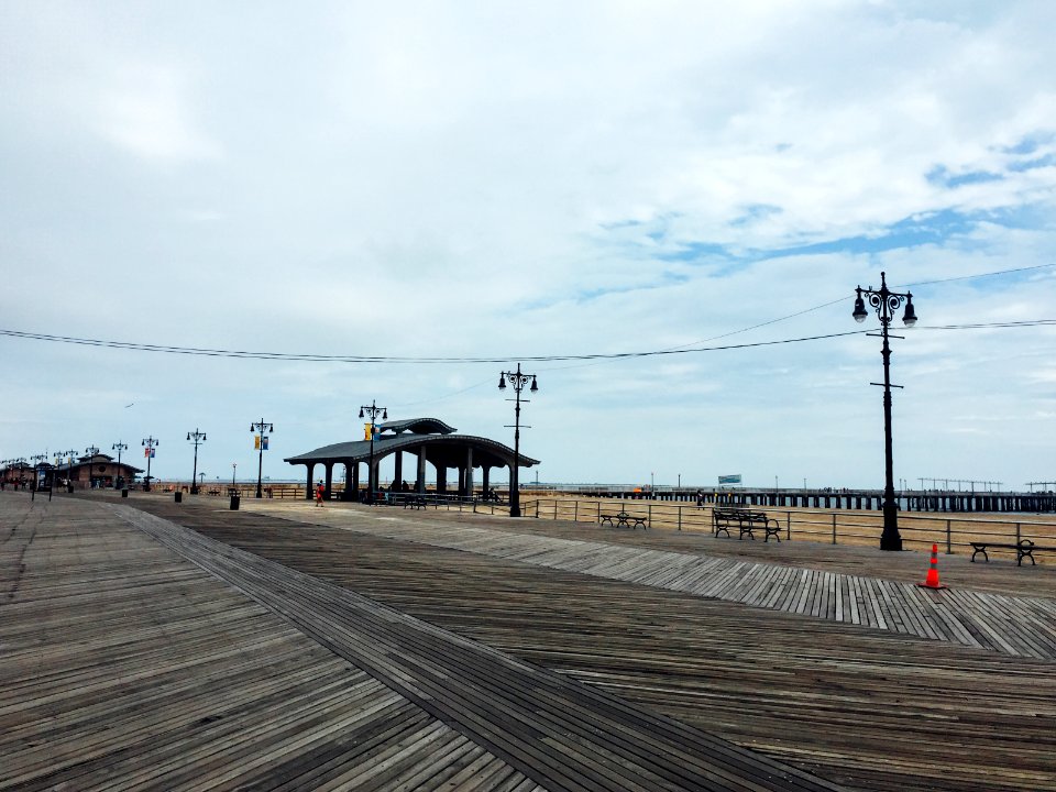 Coney isl, Beach  boardwalk, Brooklyn