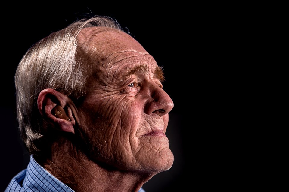 side view of man's face