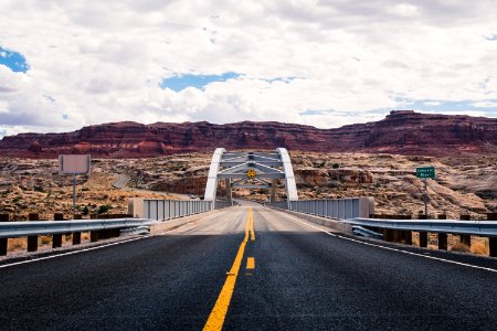 Usa, Road, Hite crossing bridge