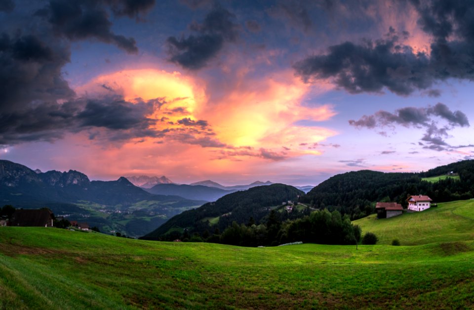 sun set over the horizon