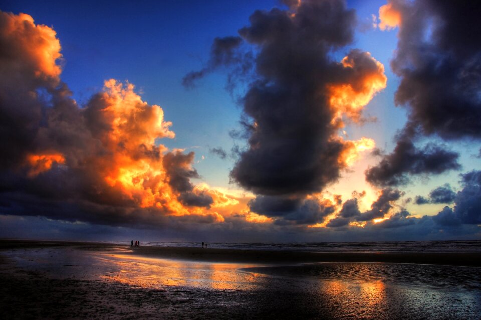 Sea sunset nature
