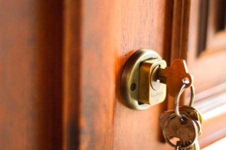 Door, Lock, Key photo