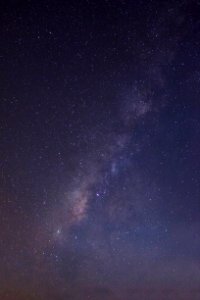 blue starry night sky photo