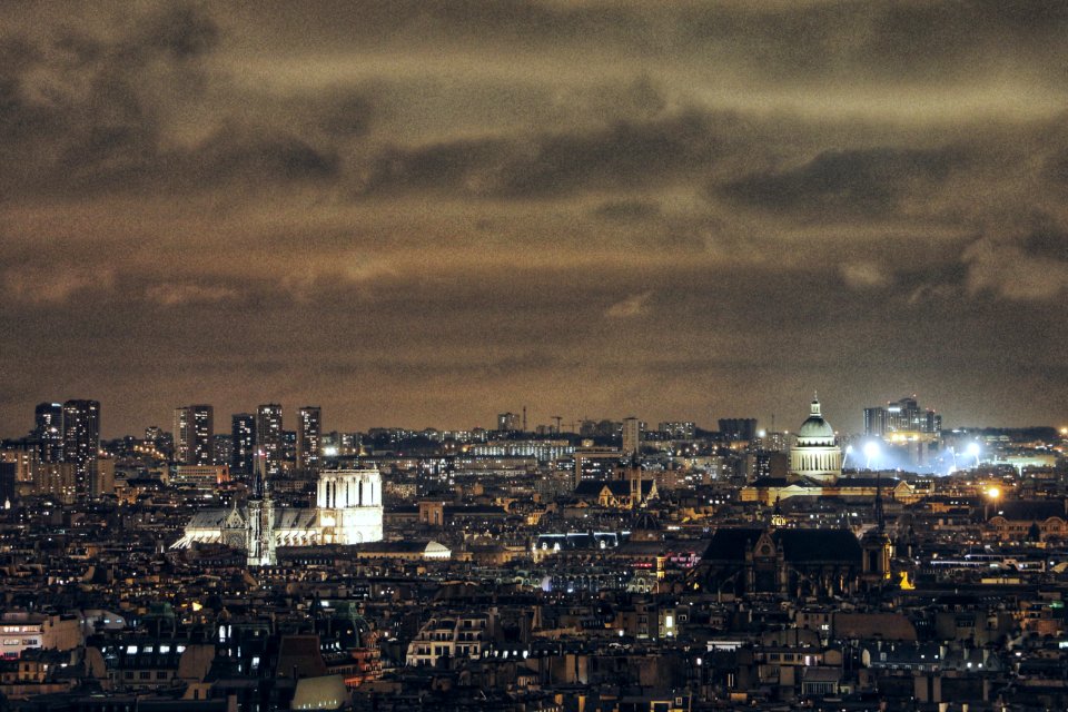 Paris, France, Night