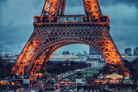 Eiffel tower during nighttime photo