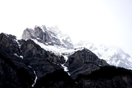 landscape photography of mountains covered with snow photo