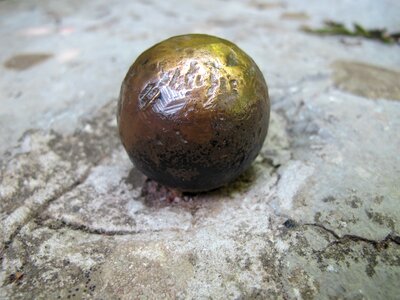 Ball brass sculpture