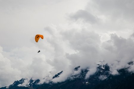 person paragliding photo