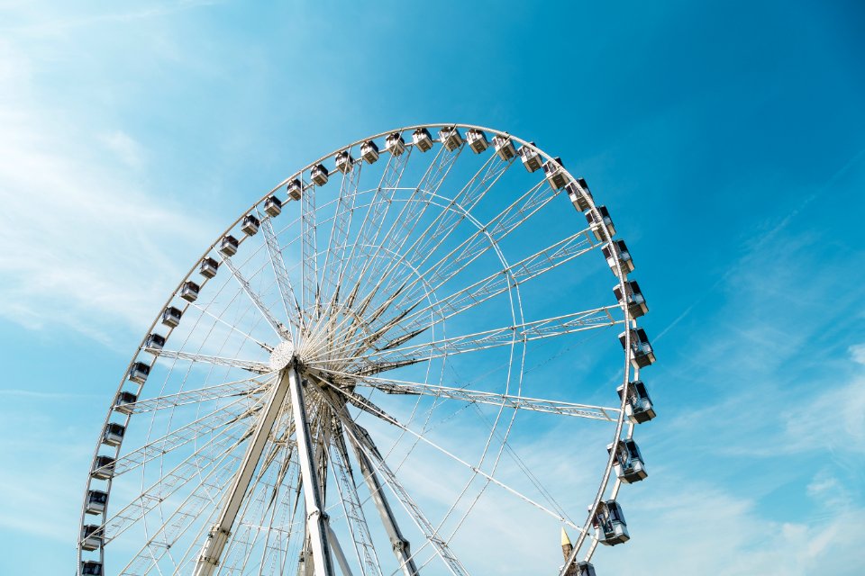 white ferris wheel