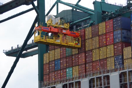 Transport load container ship photo