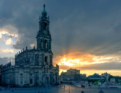 Dresden, Germany, Sunset photo