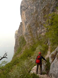 Rock edge perpendicular steep