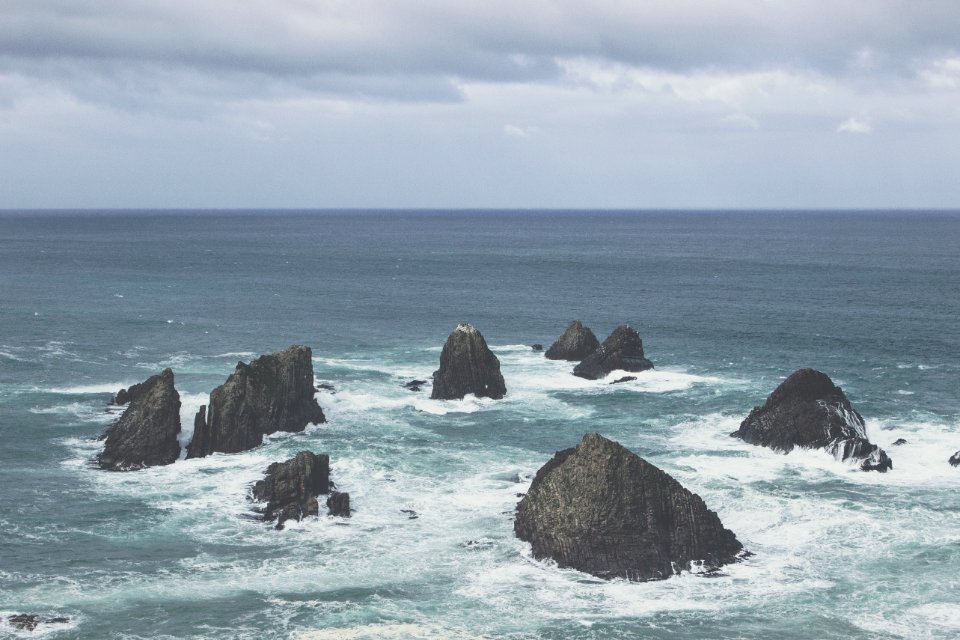 New zeal, Nugget point lighthouse, Ahuriri flat photo