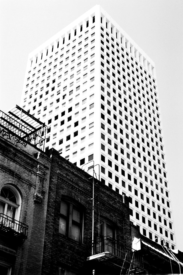 white and black concrete building