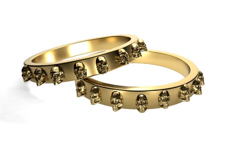 Golden ring finger ring shiny