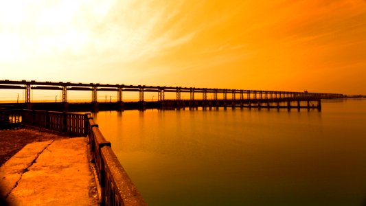 Kosi barrage, Nepal, Bridges