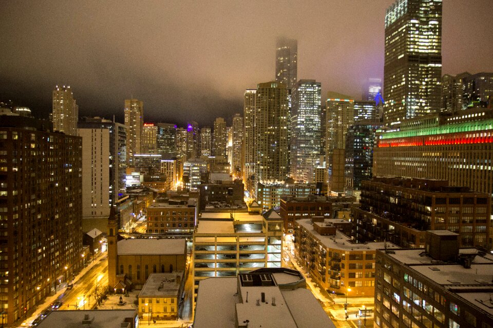 City cityscape foggy